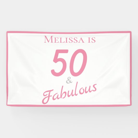 50 und fabelhafte Geburtstagsparty Banner (Horizontal)