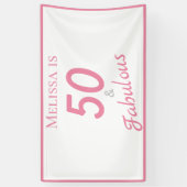 50 und fabelhafte Geburtstagsparty Banner (Vertikal)