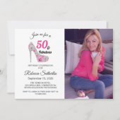 50 und fabelhafte Geburtstagsparty Einladung (Vorderseite)