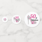 50 und fabelhafte Geburtstagsparty Konfetti (Rückseiten)