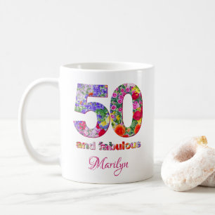 50 und fabelhafte Geburtstagsparty moderne Kaffee- Kaffeetasse