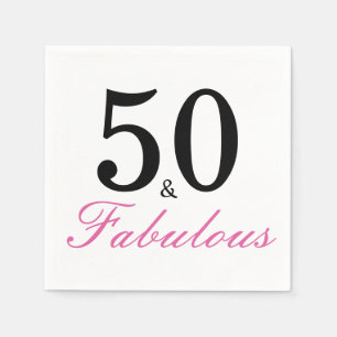 50 und fabelhafte Geburtstagsparty Napkin Serviette