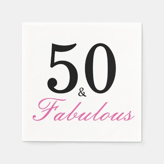 50 und fabelhafte Geburtstagsparty Napkin Serviette (Vorderseite)