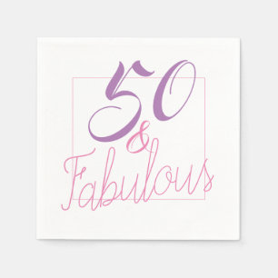 50 und fabelhafte Geburtstagsparty Paper Napkins Serviette