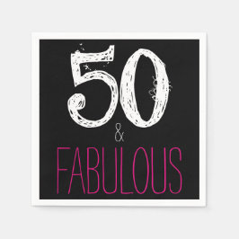 50 und fabelhafte Geburtstagsparty Paper Napkins Serviette
