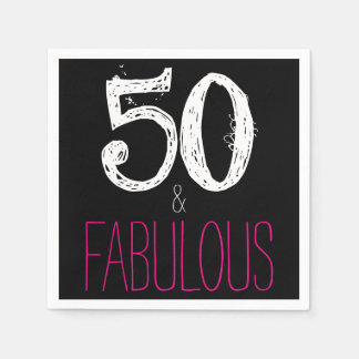 50 und fabelhafte Geburtstagsparty Paper Napkins Serviette