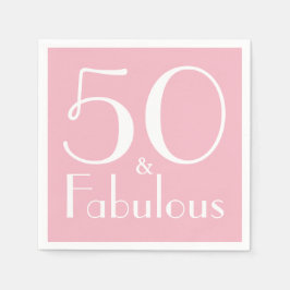 50 und fabelhafte Geburtstagsparty Paper Napkins Serviette