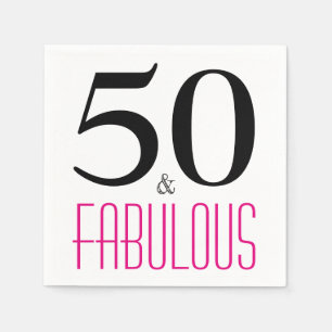 50 und fabelhafte Geburtstagsparty Paper Napkins Serviette