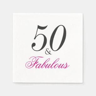 50 und fabelhafte Geburtstagsparty Paper Napkins Serviette