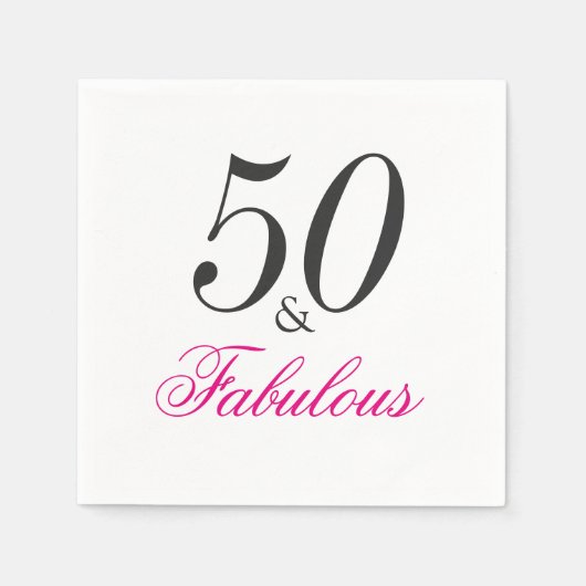 50 und fabelhafte Geburtstagsparty Paper Napkins Serviette (Vorderseite)