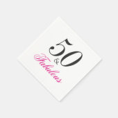 50 und fabelhafte Geburtstagsparty Paper Napkins Serviette (Ecke)