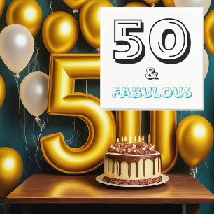 50 und fabelhafte Geburtstagsparty Paper Napkins Serviette