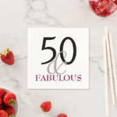 50 und fabelhafte Geburtstagsparty Paper Napkins Serviette (Beispiel)