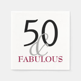 50 und fabelhafte Geburtstagsparty Paper Napkins Serviette