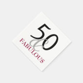 50 und fabelhafte Geburtstagsparty Paper Napkins Serviette (Ecke)