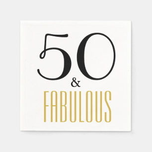 50 und fabelhafte Geburtstagsparty Paper Napkins Serviette