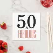 50 und fabelhafte Geburtstagsparty Paper Napkins Serviette (Beispiel)
