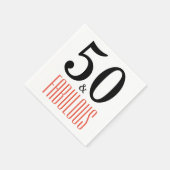 50 und fabelhafte Geburtstagsparty Paper Napkins Serviette (Ecke)