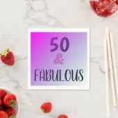 50 und fabelhafte Geburtstagsparty Serviette (Beispiel)