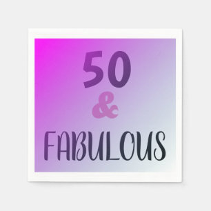 50 und fabelhafte Geburtstagsparty Serviette