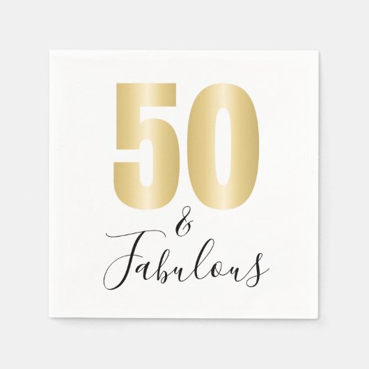 50 und fabelhafte Geburtstagsparty Serviette (Vorderseite)