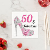 50 und fabelhafte Geburtstagsparty Serviette (Beispiel)