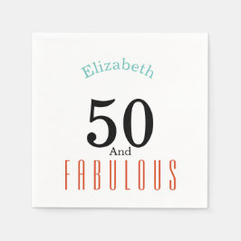 50 und fabelhafte Geburtstagsparty-Servietten Serviette