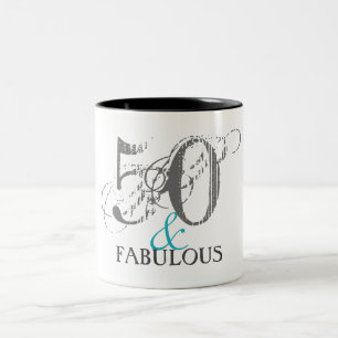50 und fabelhafte Geburtstagsparty   Tasse des Kaf