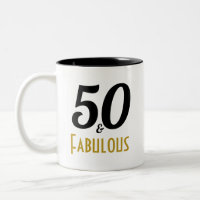 50 und fabelhafte Geburtstagsparty-Tasse
