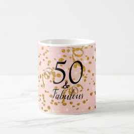 50 und fabelhafte Geburtstagspink mit Gott Confett Kaffeetasse