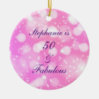 50 und fabelhafte Geburtstagsrosa Lila Glitterie