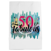50 und fabelhafte Geschenktasche Mittlere Geschenktüte (Rückseite)