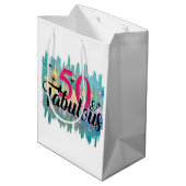 50 und fabelhafte Geschenktasche Mittlere Geschenktüte (Rückseite Schrägansicht)