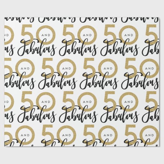 50 und fabelhafte Geschenkverpackung Geschenkpapier (Flach)