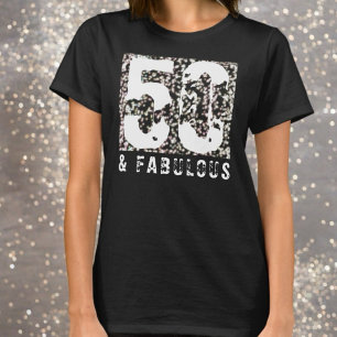 50 und fabelhafte Glitzer Geburtstagsparty Glühen T-Shirt