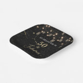 50 und fabelhafte Gold Black Marble Mason Jar Ligh Pappteller (Gewinkelt)