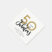 50 und fabelhafte Gold Geburtstagsparty Serviette (Ecke)