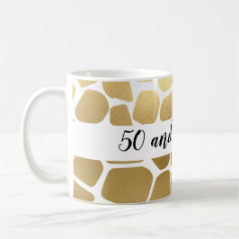 50 und fabelhafte Gold Giraffe Kaffeetasse