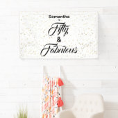 50 und fabelhafte Gold Stars Personalisiertes Bann Banner (Insitu)