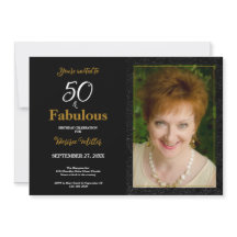 50 und fabelhafte goldene schwarze Blüte Geburtsta