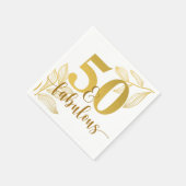 50 und fabelhafte Goldtypografie Serviette (Ecke)