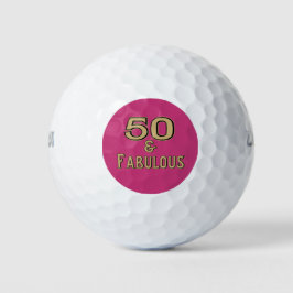 50 und fabelhafte Golfers Geburtstag Golfball