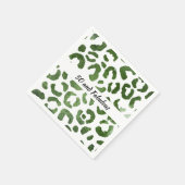 50 und fabelhafte grüne Cheetah Print Abstrakt Serviette (Ecke)