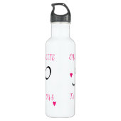 50 und fabelhafte Herzen pink 50. Geburtstag Edelstahlflasche (Rückseite)