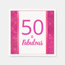 50 und fabelhafte Hot Pink Glam 50. Geburtstagspar