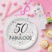 50 und fabelhafte, individuell anpassbare Geburtst Pappteller (Party)