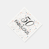 50 und fabelhafte, individuell anpassbare Geburtst Serviette (Ecke)