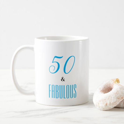 50 und fabelhafte kundenspezifische Tasse (Mit Donut)