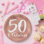 50 und fabelhafte Kupferherden Geburtstag Pappteller (Party)