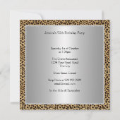 50 und fabelhafte Leopard Gold Party Einladung (Rückseite)